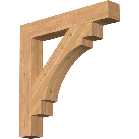 Ekena Millwork Merced Block Smooth Bracket, Western Red Cedar, 5 1/2"W x 38"D x 38"H BKT06X38X38MRC05SWR